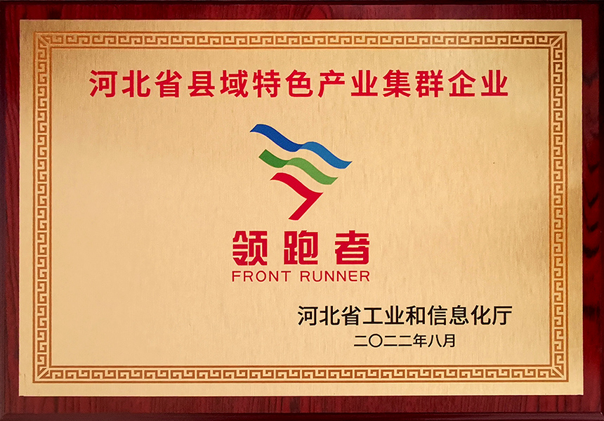 2022河北省縣域特色產業集群企業領跑者